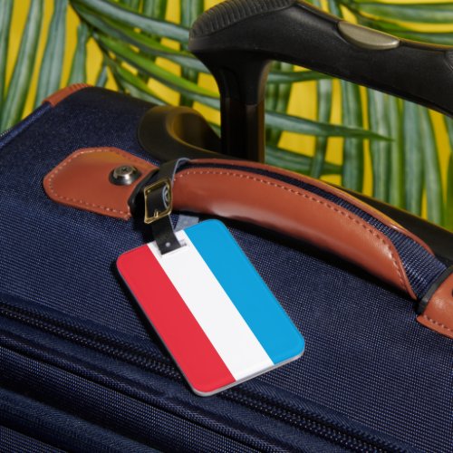 Luxembourg flag luggage tag