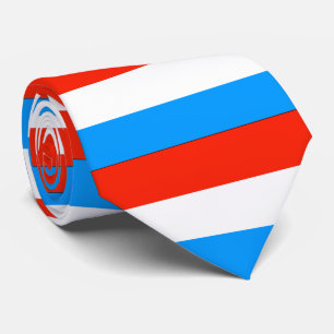 Luxembourg flag neck tie
