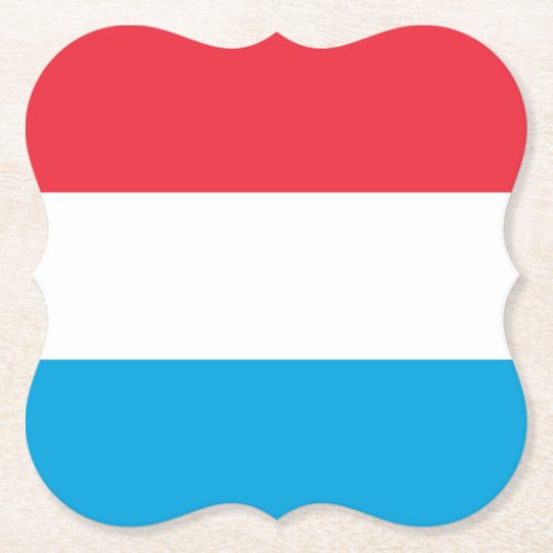 Luxembourg Flag Paper Coaster