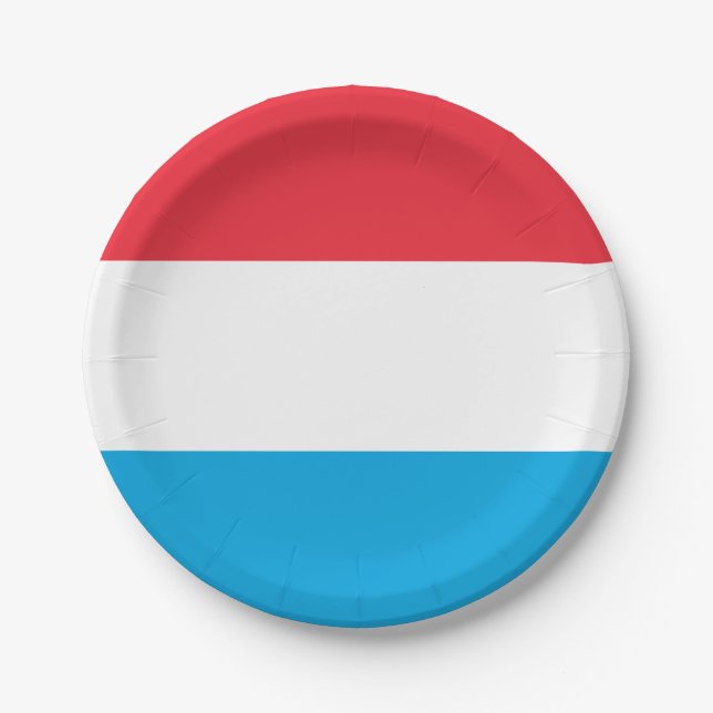 Luxembourg Flag Paper Plates (Front)