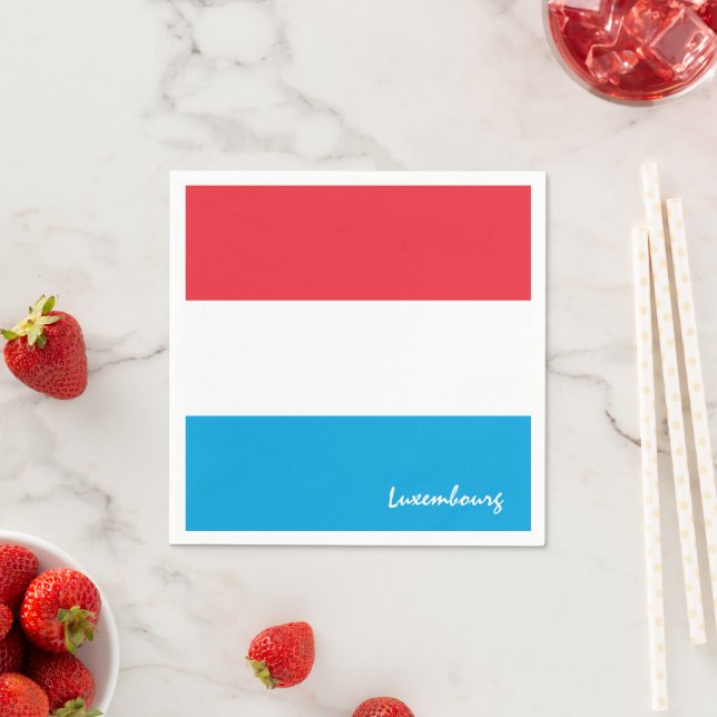 Luxembourg & Flag party fashion /sport fans Napkins (Insitu)