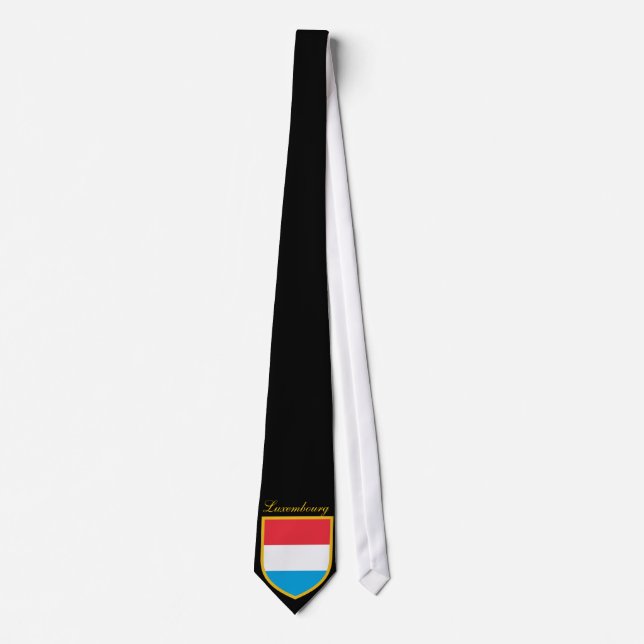 Luxembourg  Flag Personalized Neck Tie (Front)