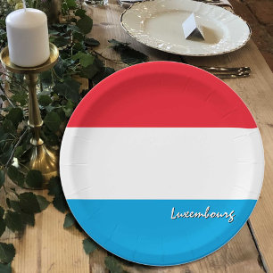 Luxembourg Flag plates, party, sports, Luxembourg Paper Plates