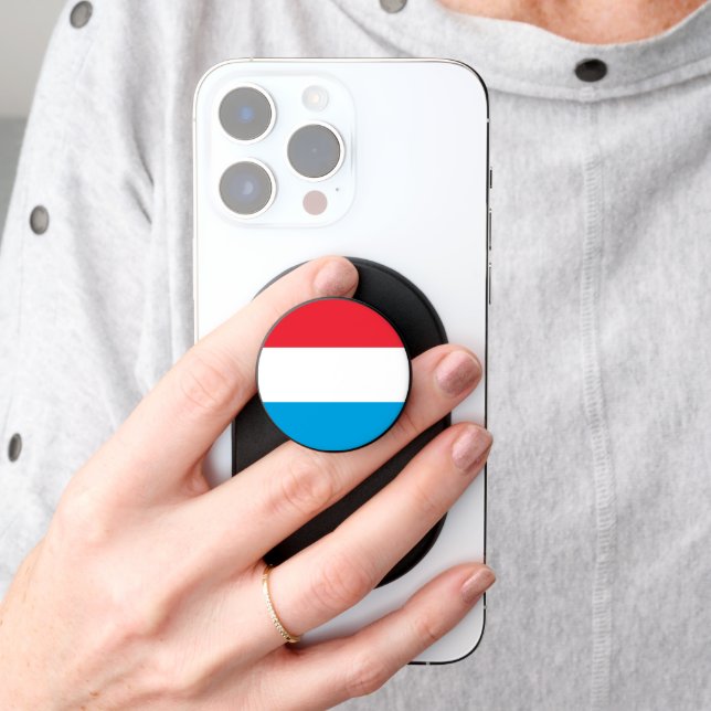 Luxembourg flag PopSocket (Hand)