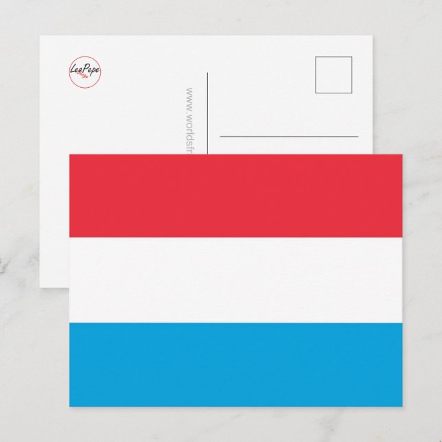 Luxembourg - flag - postcard (Front/Back)