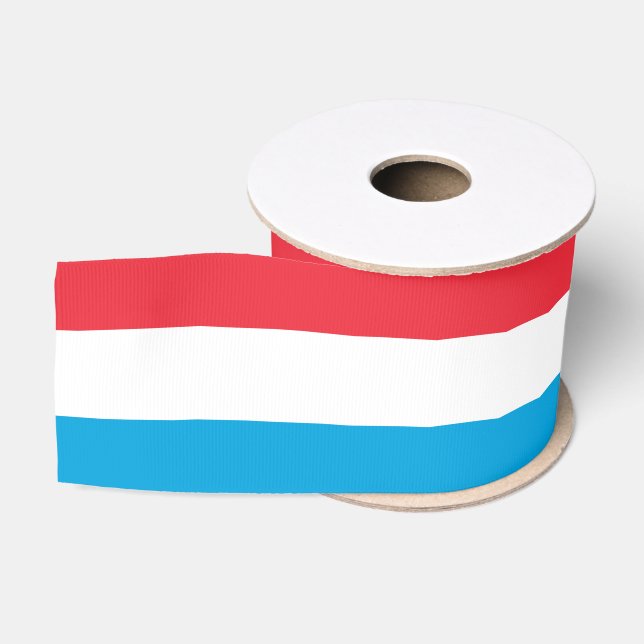 Luxembourg Flag ribbon, Luxembourg fashion /sports Grosgrain Ribbon (Spool)