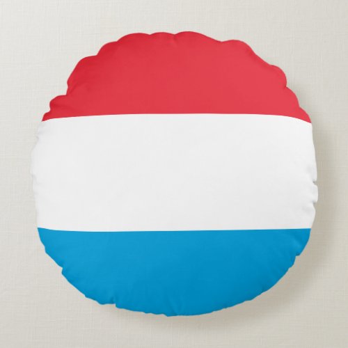 Luxembourg Flag Round Pillow