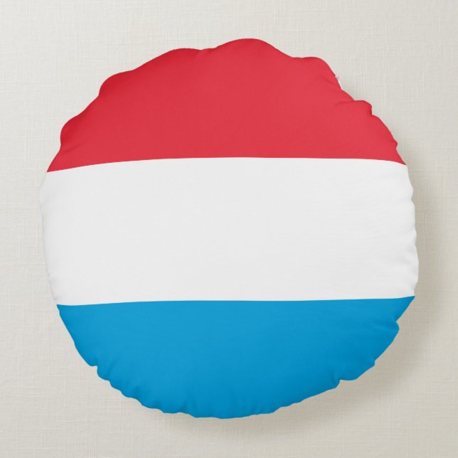 Luxembourg flag round pillow (Back)