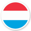 Luxembourg Flag Round Sticker