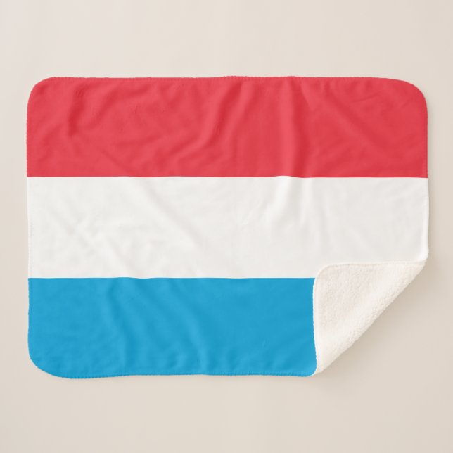 Luxembourg Flag Sherpa Blanket (Front (Horizontal))