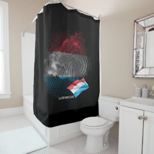 Luxembourg flag shower curtain