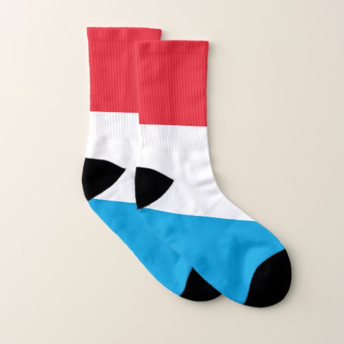 Luxembourg flag socks
