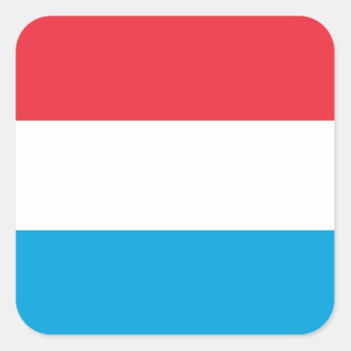 Luxembourg Flag Square Sticker