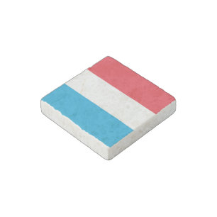 Luxembourg flag stone magnet