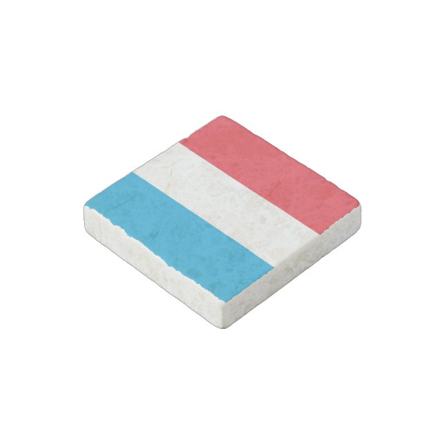 Luxembourg flag stone magnet (Angled)