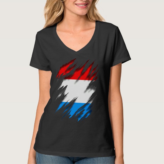 Luxembourg Flag T-Shirt (Front)