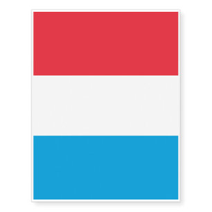 Luxembourg Flag Temporary Tattoos