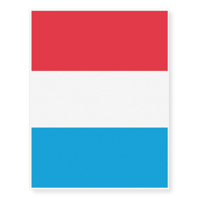 Luxembourg Flag Temporary Tattoos (Front)