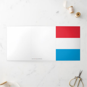 Luxembourg flag Tri-Fold card