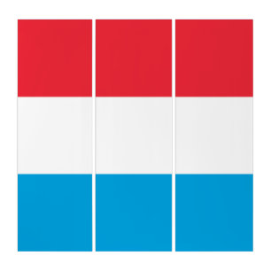 Luxembourg flag triptych