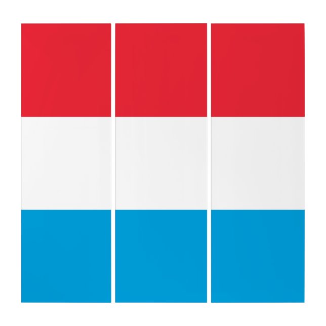 Luxembourg flag triptych (Front)