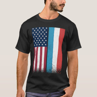 Luxembourg Flag  USA And Luxembourg Flags Proud T-Shirt