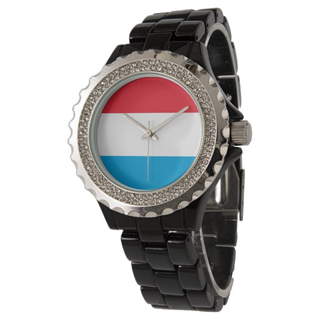 Luxembourg flag watch (Angled)