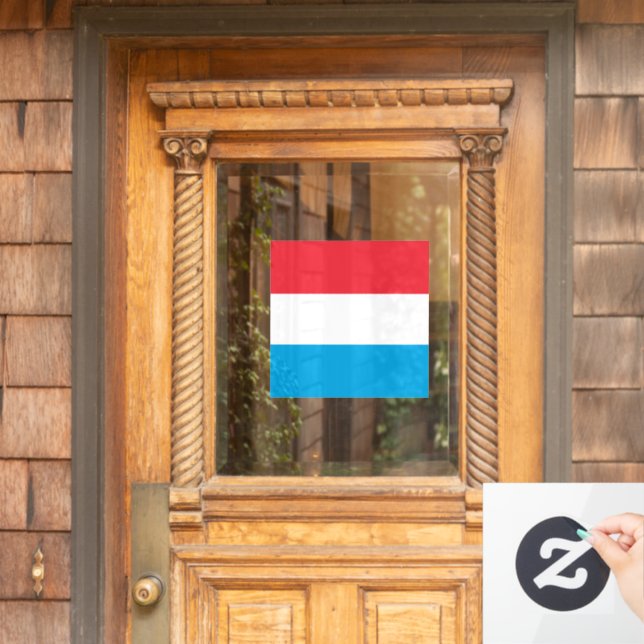 Luxembourg flag window cling (Home Door)