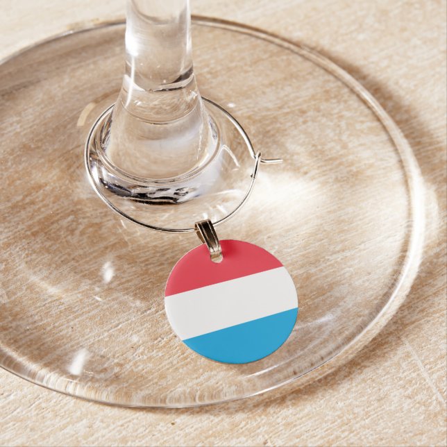 Luxembourg flag wine charm (In Situ)