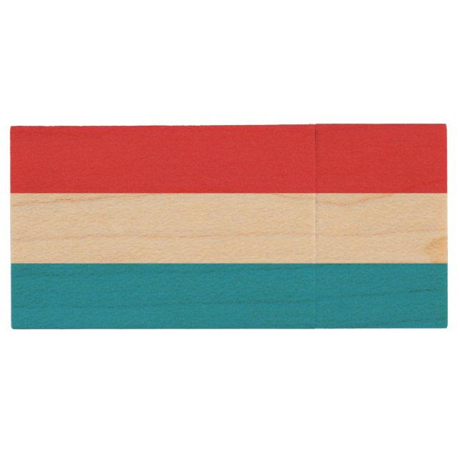 Luxembourg Flag Wood Flash Drive (Front)