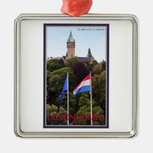 Luxembourg Flags Metal Ornament