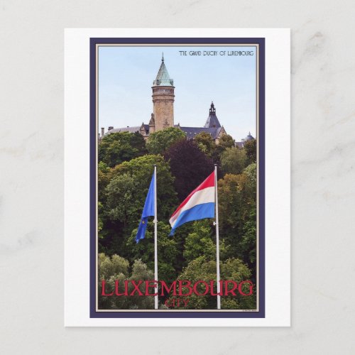 Luxembourg Flags Postcard