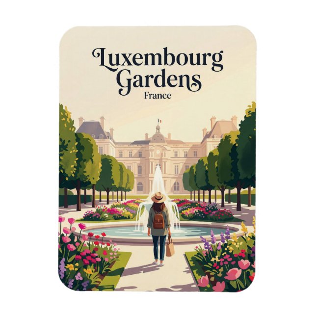 Luxembourg Gardens France Magnet (Vertical)