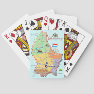 Luxembourg Germany Map Playing Cards