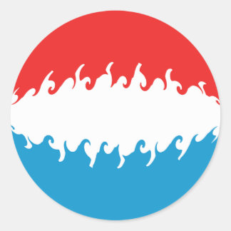 Luxembourg Gnarly Flag Classic Round Sticker