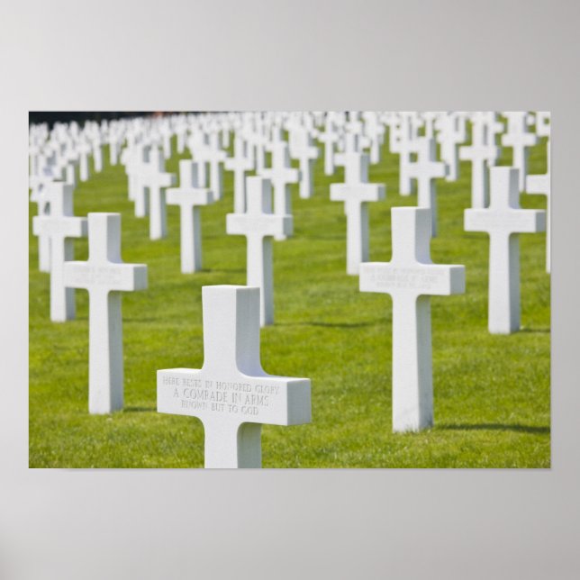 Luxembourg, Hamm. US Military Cemetery Poster (Front)