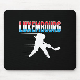 Luxembourg Ice Hockey Fans Jersey Luxembourgish Ho Mouse Pad