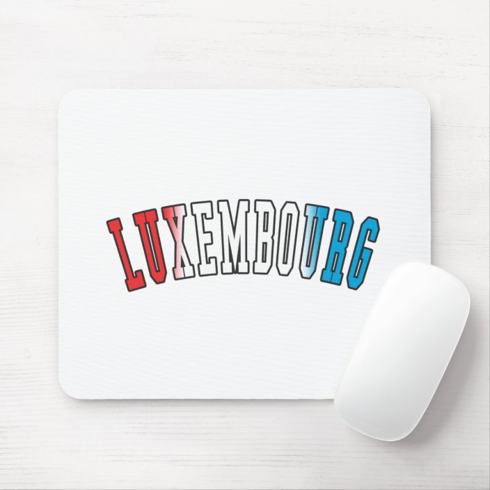 Luxembourg in Luxembourg National Flag Colors Mousepad