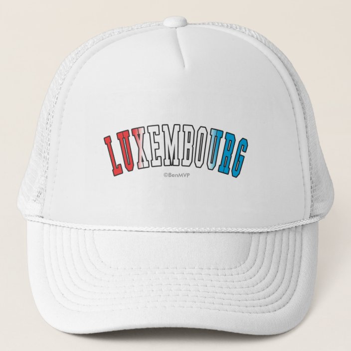 Luxembourg in Luxembourg National Flag Colors Trucker Hat