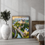 Luxembourg, jewel nestled between valleys and hill poster<br><div class="desc">Luxembourg,  where art and culture flourish,  In museums,  theaters,  parks where minds unite. The intimate cafes,  the vibrant markets,  are the beating heart of a radiant city.</div>