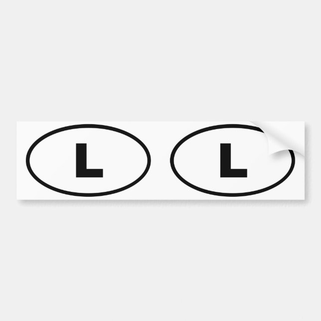 Luxembourg - L - European oval Bumper Sticker (Front)