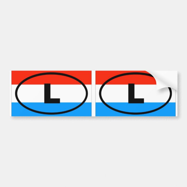Luxembourg - L - European oval Bumper Sticker (Front)