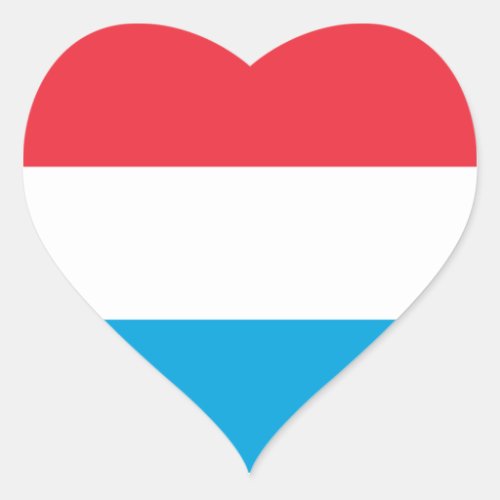 Luxembourg _ Ltzebuerg _ Luxemburg Heart Sticker