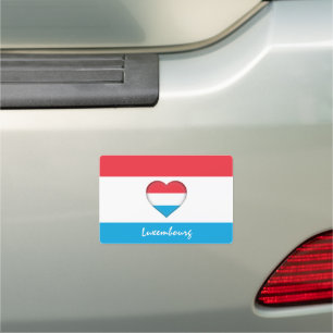 Luxembourg & Luxembourg Flag Heart /car travel Car Magnet