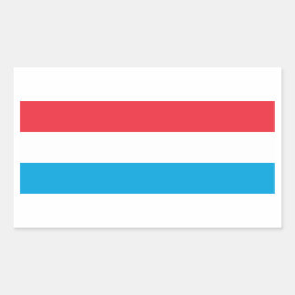 Luxembourg/Luxembourger Flag Rectangular Sticker