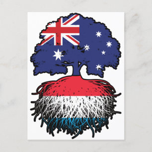 Luxembourg Luxembourgian Australian Australia Tree Postcard