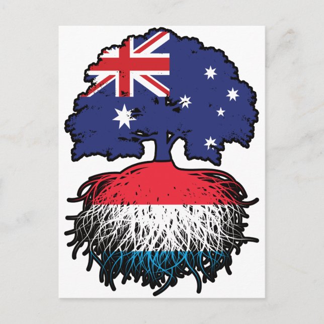 Luxembourg Luxembourgian Australian Australia Tree Postcard (Front)