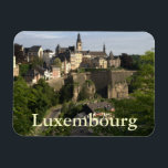Luxembourg Magnet<br><div class="desc">On the foreground the Grund (or Gronn), a quarter in Luxembourg on the banks of the Alzette river. In the background, on the cliff, the Ville Haute, the historic city center of Luxembourg.</div>