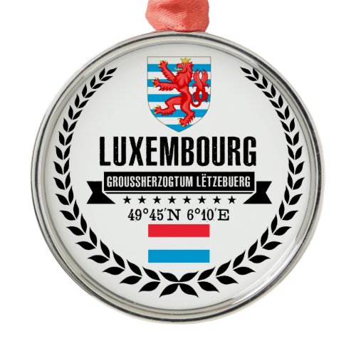 Luxembourg Metal Ornament