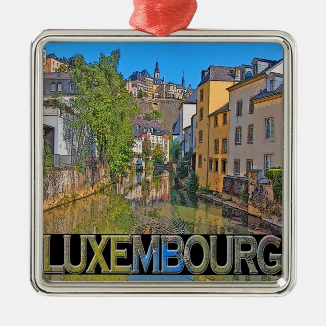 Luxembourg Metal Ornament (Front)